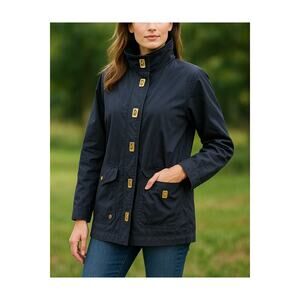 Ralph Lauren Lauren Dry Goods Navy Coated Canvas Jacket